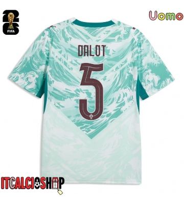 Portogallo Diogo Dalot #5 Seconda Maglia Mondiali 2026 Manica Corta